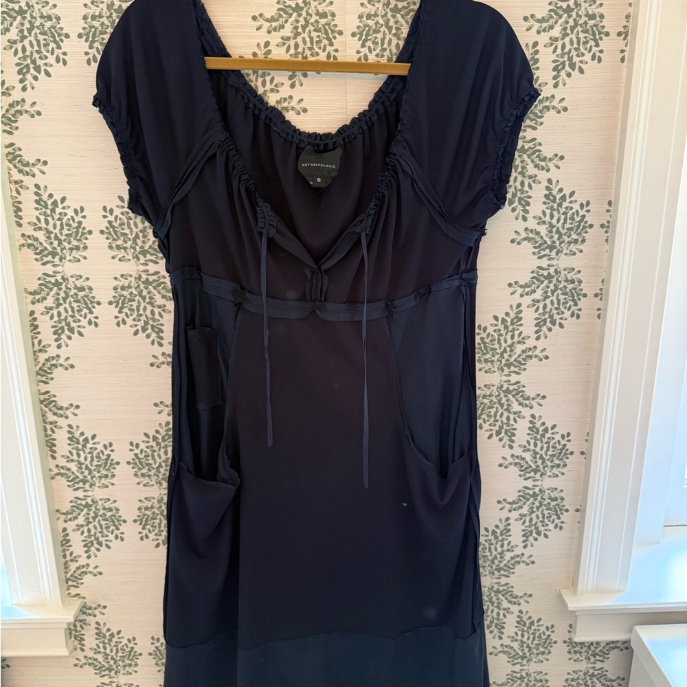 Anna Midi Dress in Deep Navy